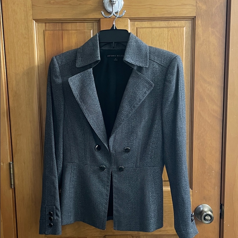 ANTONIO MELANI Gray Textured Blazer